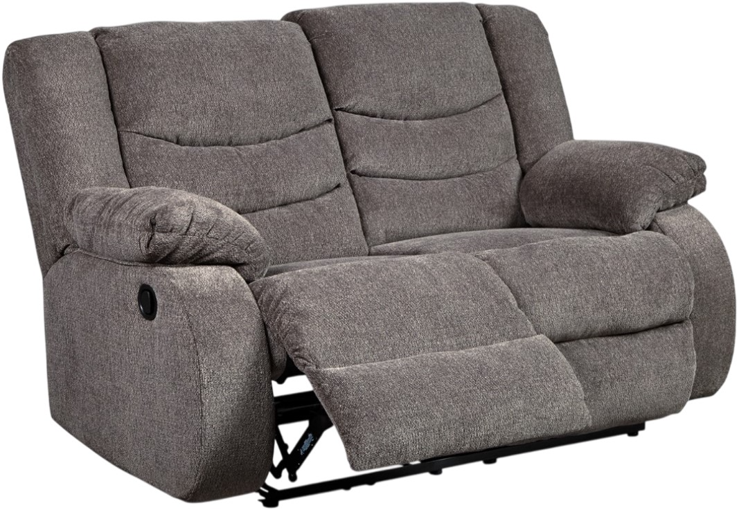 Signature Design by Ashley® Tulen Gray Reclining Loveseat - Main Image