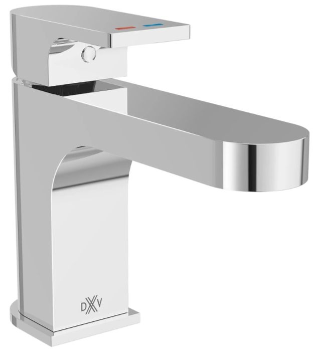 DXV Equility® Polished Chrome Single Handle Bathroom Faucet with Indicator Markings and Lever Handle-0