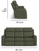 Flexsteel® Felix Forest Green Leather Power Reclining Sofa with Power Headrest and Lumbar-2