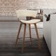 Armen Living Jagger Cream/Walnut Counter Stool-1