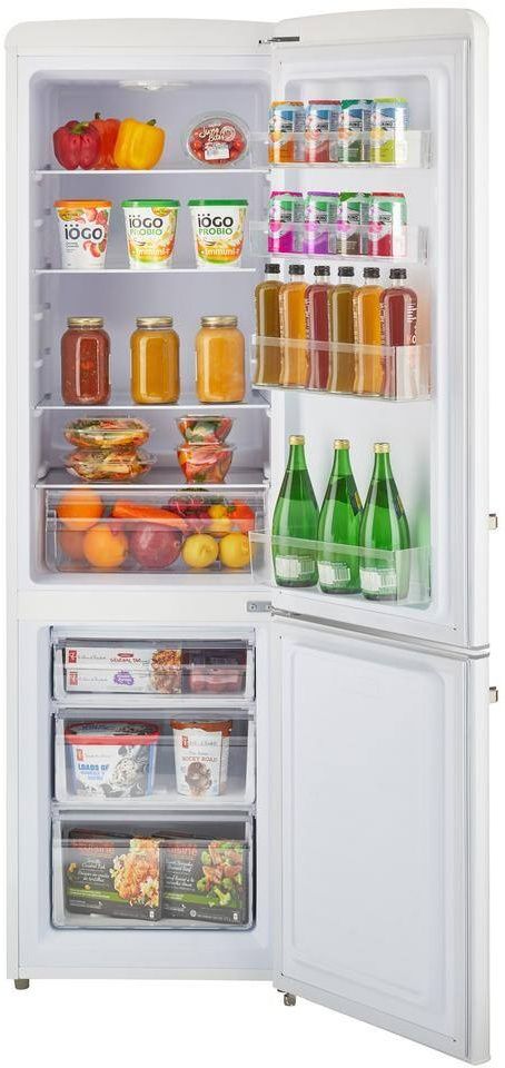 Unique Appliances 22" 10 Cu. Ft. Marshmallow White Off-Grid Solar DC Bottom Freezer Refrigerator-1
