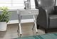 Monarch Specialties Inc. Grey Cement 24"H Accent Table with Chrome Metal Legs-2