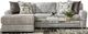 Furniture of America® Waltham 2-Piece Gray Left-Arm Facing Sofa Sectional and Chaise-0