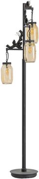 Crestview Collection Fire Catcher Black Floor Lamp-0