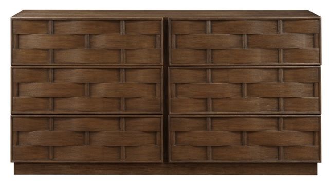 Meridian Furniture Weave Brown Dresser-1