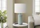 Monarch Specialties Inc. Green Ceramic Table Lamp with Ivory Shade-2