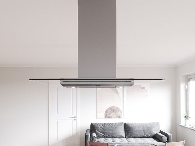 Zephyr Verona 36" Stainless Steel with Glass Canopy Island Range Hood-3