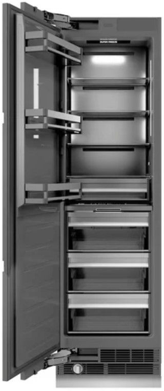 ZLINE 24 in. 12.4 Cu. Ft. Panel Ready Column Freezer with Graphite Gray Interior-1