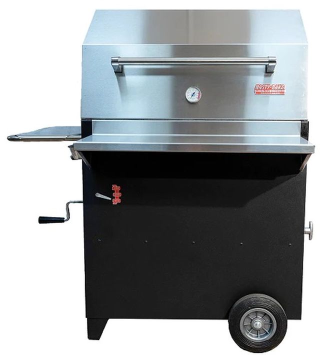 Hasty Bake Gourmet Pro 30" Black/Stainless Steel Dual Finish Charcoal Freestanding Grill-0
