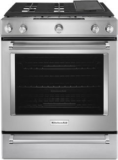 KitchenAid® 30" Stainless Steel Slide In Gas Range