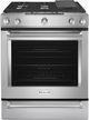 KitchenAid® 30" Stainless Steel Slide In Gas Range-0