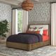 Flexsteel® Normandy Cream/Driftwood Queen Upholstered Panel Bed-1