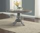 Flexsteel® Plymouth Medium Brown Round Dining Table with Distressed Graywash Pedestal Legs-3