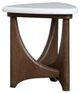 Magnussen Home® Arwen White Top End Table with Turkish Coffee Base-0