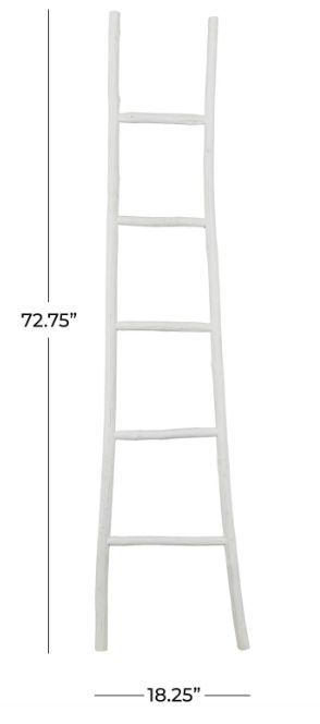 Deco Marche White Slanted Ladder-3