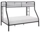 Mazin Furniture Lunar Dark Bronze Twin/Full Bunk Bed-0
