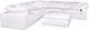 Moe's Home Collection Clay 6-Piece White L-Shaped Modular Sectional and Ottoman-1