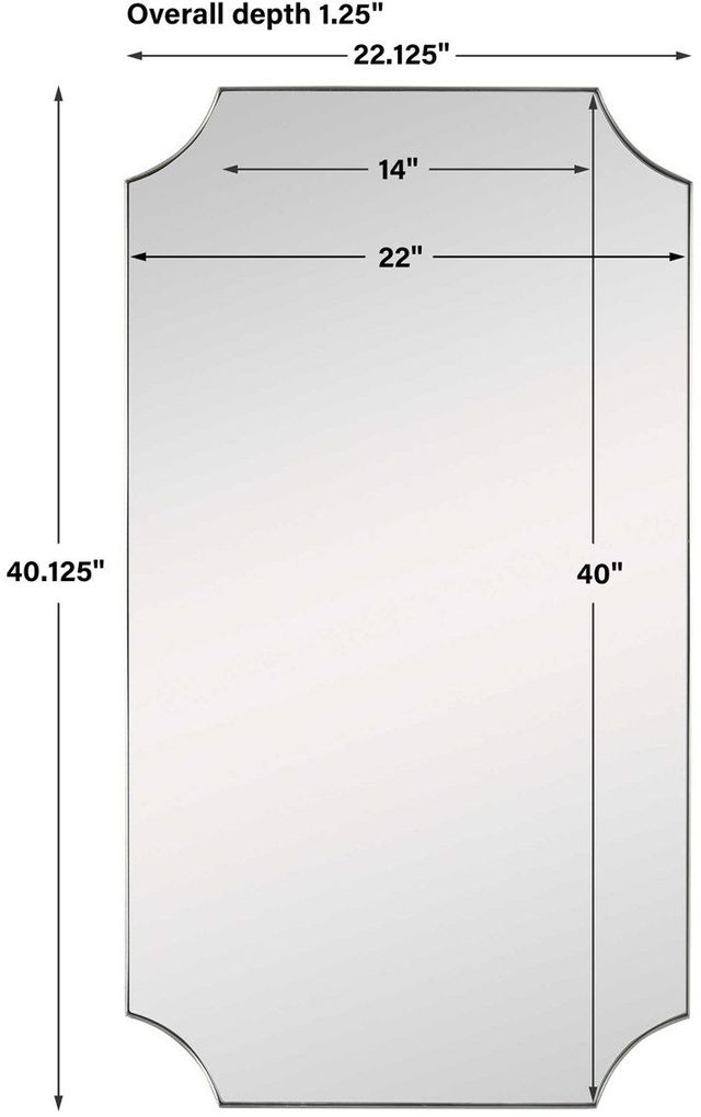 Uttermost® Lennox Plated Brushed Brass Mirror-2