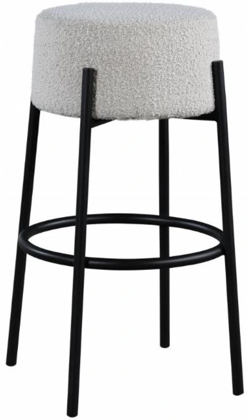 Meridian Furniture Avalon Cream/Matte Black Bar Stool-0