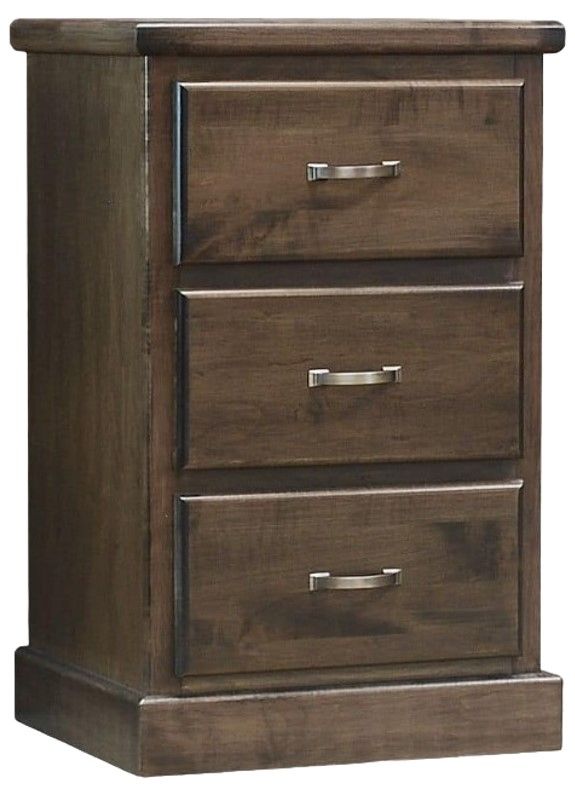 Wolfcraft Furniture Vesper Brown 3-Drawer Nightstand-0