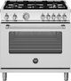 Bertazzoni Master Series 36" Fingerprint Resistant Stainless Steel Pro Style Dual Fuel Range-0