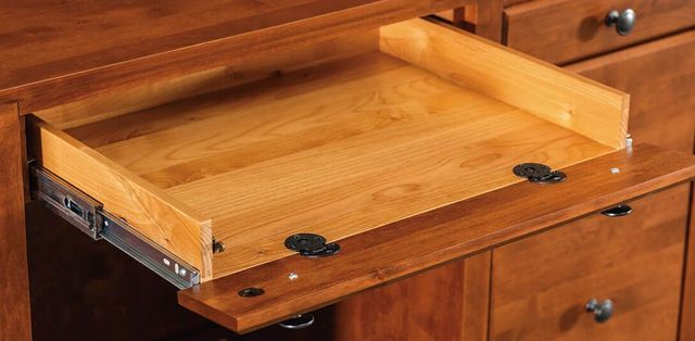 Archbold Furniture Customizable 4-Drawer Flush Top Desk-2