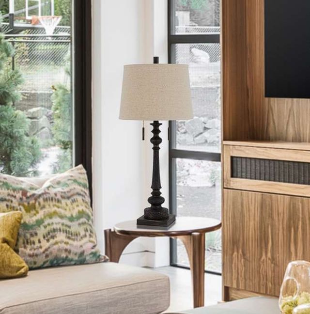 Cal® Lighting & Accessories Torrington Rustic Iron Table Lamp-1