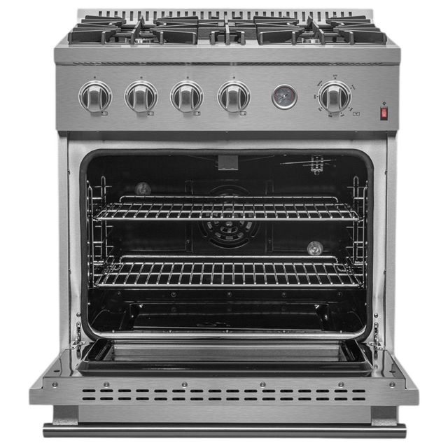 FORNO® Marco 30" Stainless Steel Pro Style Gas Range-1