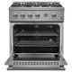 FORNO® Marco 30" Stainless Steel Pro Style Gas Range-1