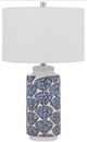 Cal® Lighting & Accessories Cambiago 2-Piece Blue/Shell Ceramic Table Lamp Set-0