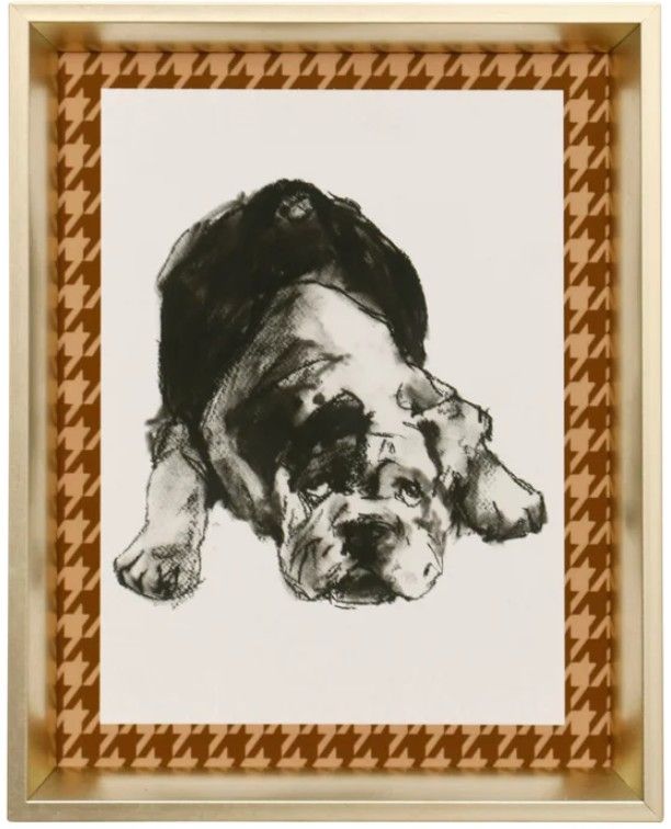 Stylecraft Framed Print Under Glass Modern Dog III Wall Art-0