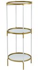 A & B Home Hannes Gold/White 3-Tier Shelf-0