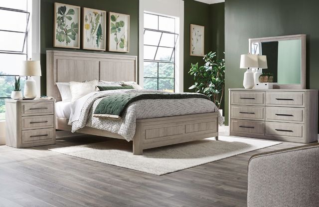 Liberty Furniture Modern Play 4-Piece Natural White King Bedroom Set-1
