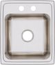 Elkay Lustertone® Classic Lustrous Satin 17" x 20" x 10-1/8" 2-Hole Single Bowl Drop-In Sink-1