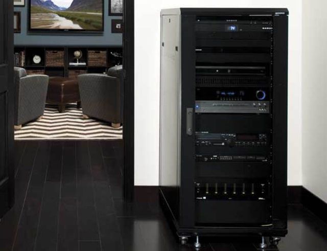 Sanus® Ecosystem™ Component Series Black 1U Ultra Quiet Rack Fan-2