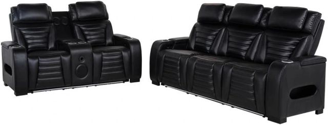 Coaster® Zuma 2-Piece Black Power Sofa Set with Power Headrest-0