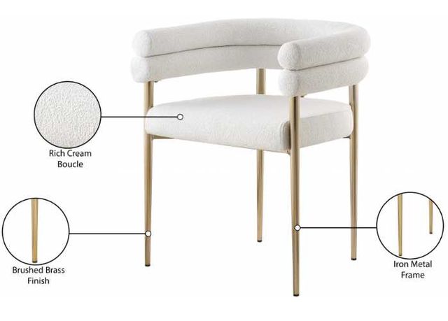 Meridian Furniture Brielle Cream Dining Chair-3