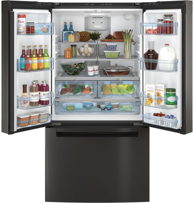 Haier 27.0 Cu. Ft. Black Stainless Steel French Door Refrigerator-3