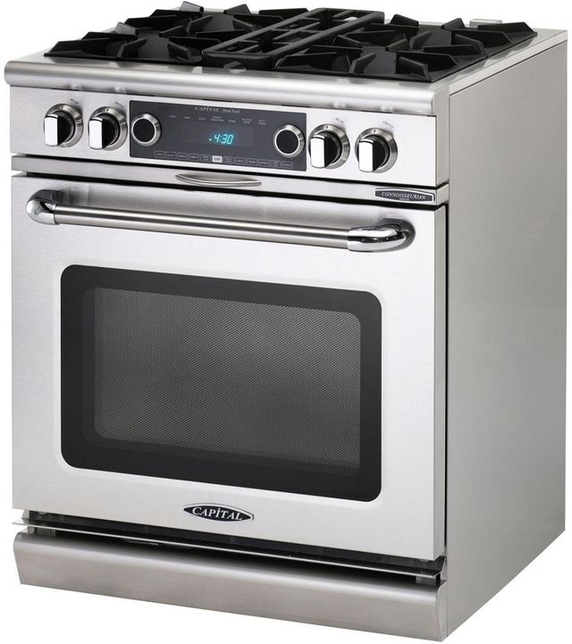 Capital Cooking™ Connoisseurian 30" Stainless Steel Freestanding Dual Fuel Range-1