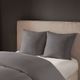 Olliix by N Natori Grey Hanae Cotton Blend Yarn Dyed Euro Sham-1