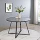 Coaster® Jillian White Round Dining Table with Black Base-4