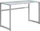 Monarch Specialties Inc. 48"L White and Silver Metal Computer Desk-2
