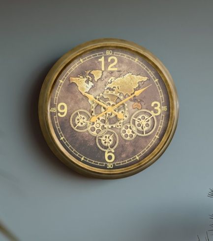 YHD Coffee World Gear Clock-1
