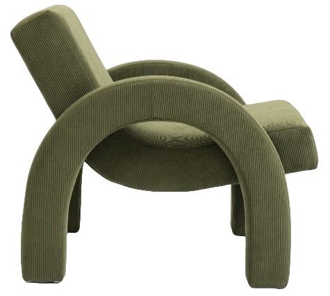 Meridian Furniture Corduroy Green Accent Chair-2