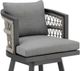 Armen Living Zella Black/Gray Aluminum/Fabric Outdoor Swivel Bar Stool-5