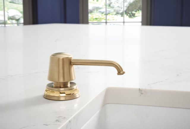 Brizo Tulham® Brilliance® Luxe Gold®/Brilliance® Polished Gold Soap/Lotion Dispenser-1