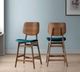 New Classic® Home Furnishings Oscar Teal/Walnut Counter Stool-1