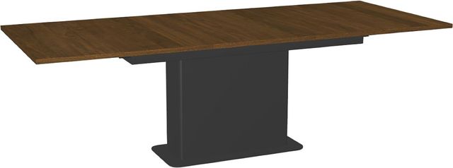 Amisco Customizable Lucarelli 96" Rectangular Extendable Table with 1" Walnut Veneer and 1 Leaf-1