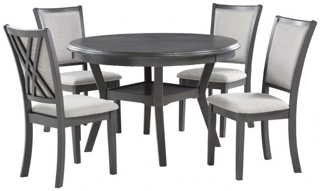 New Classic® Home Furnishings Amy 5-Piece Gray Dining Set-0