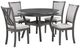 New Classic® Home Furnishings Amy 5-Piece Gray Dining Set-0